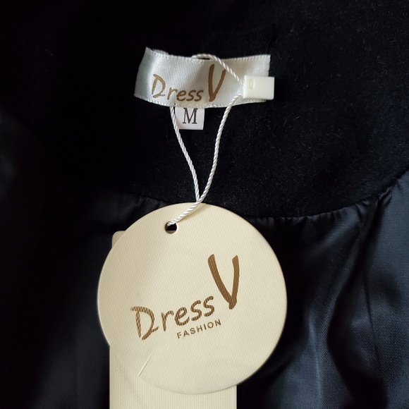 Gorgeous Long Black Dressy Coat NWT - Picture 11 of 12